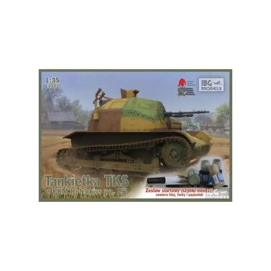 Tankietka TKS z CKM Hotchkiss wz. 25 No. E3502 skala 1:35 IBG