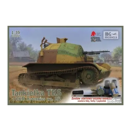 Tankietka TKS z CKM Hotchkiss wz. 25 No. E3502 skala 1:35 IBG