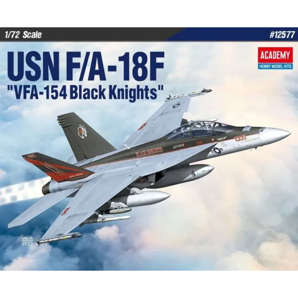 Model plastikowy Samolot USN F/A-18F VFA-154 Black Kinghts 1/72