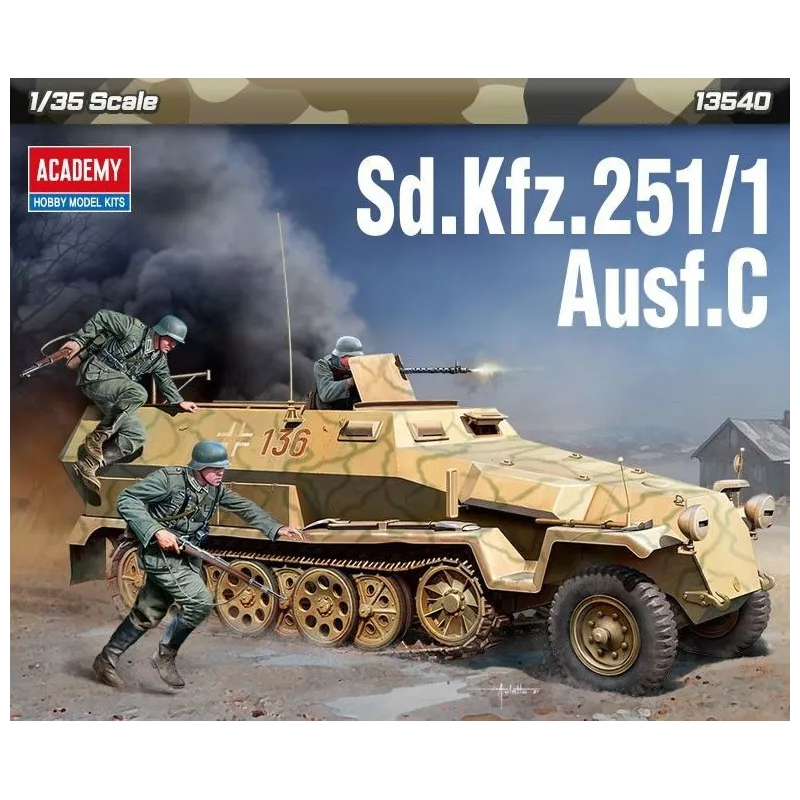 Model plastikowy Pojazd opancerzony SD.Kfz.251/1 Ausf.C 1/35