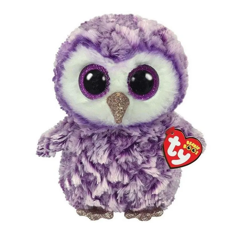 Maskotka TY Purpurowa sowa Moonlight 24 cm