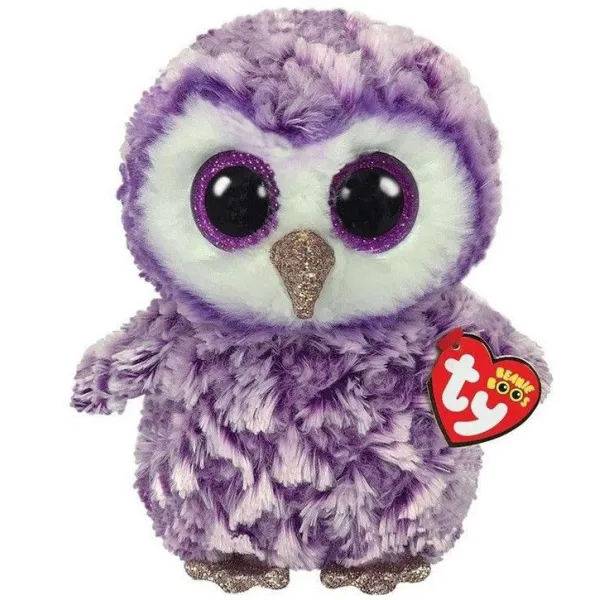 Maskotka TY Purpurowa sowa Moonlight 24 cm