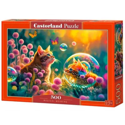 Puzzle 500 elementów Kot magiczny poranek