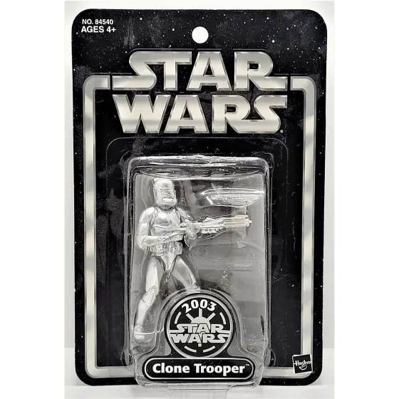 Figurka 84540 Silver Clone Trooper Star Wars 2003 Silver Anniversary