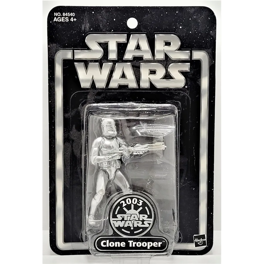 Figurka 84540 Silver Clone Trooper Star Wars 2003 Silver Anniversary