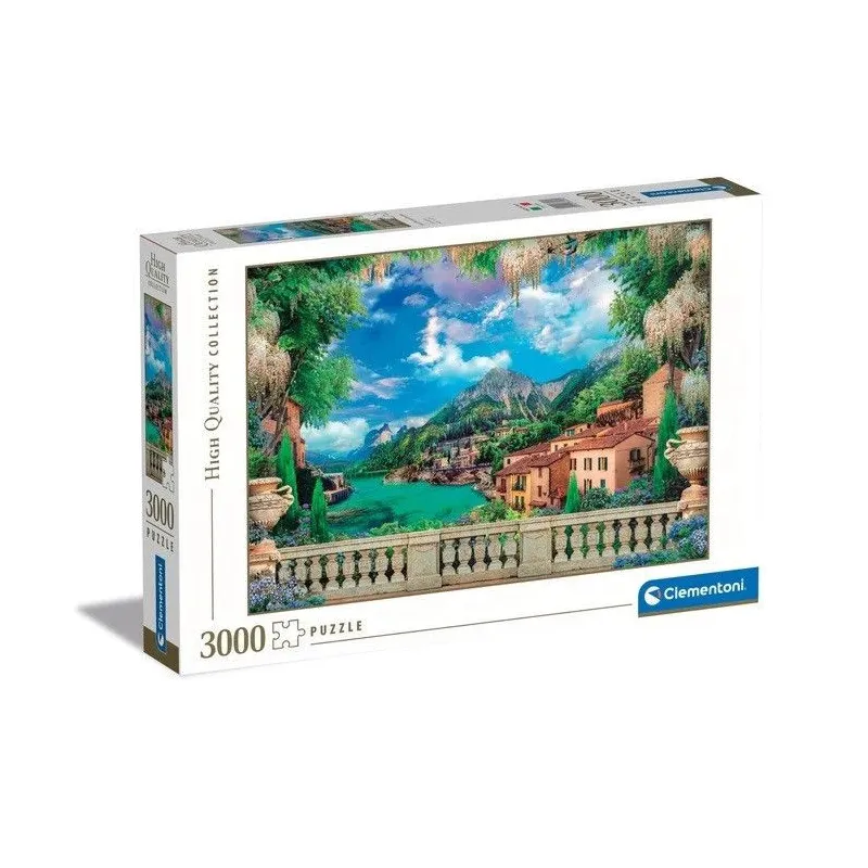 Puzzle 3000 elementów High Quality Lush Terrace On Lake