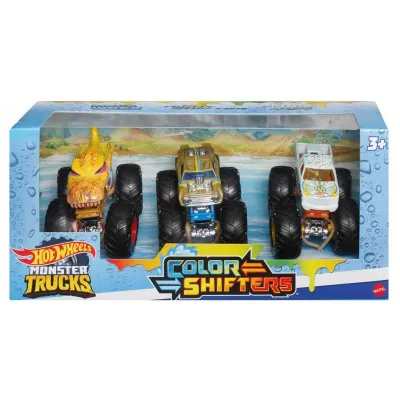 Pojazdy Hot Wheels Monster Truck 1:64 Color Shifters 3-pak