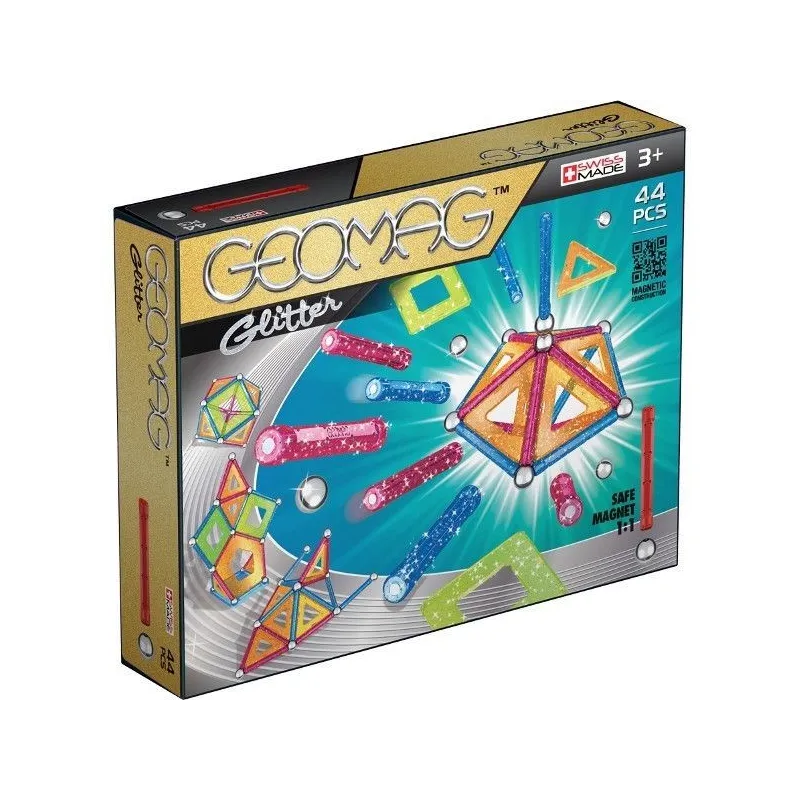 Klocki magnetyczne Glitter 44 elementów