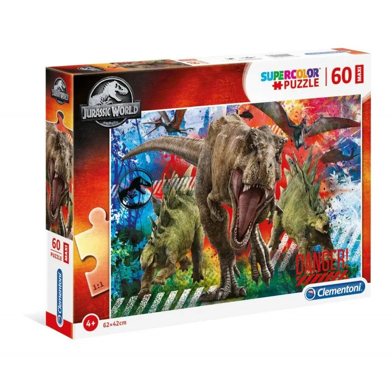 Puzzle 60 elementów MAXI SUPER KOLOR Jurassic World