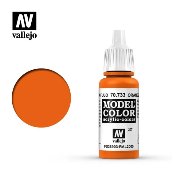 Vallejo 70733 Orange Fluorescent MC207 17ml