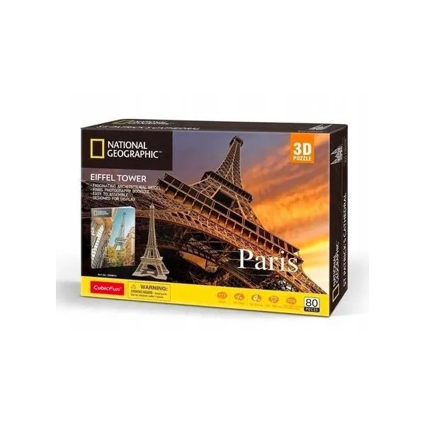 Puzzle 3D National Geographic Paryż Wieża Eiffla 80 elementów