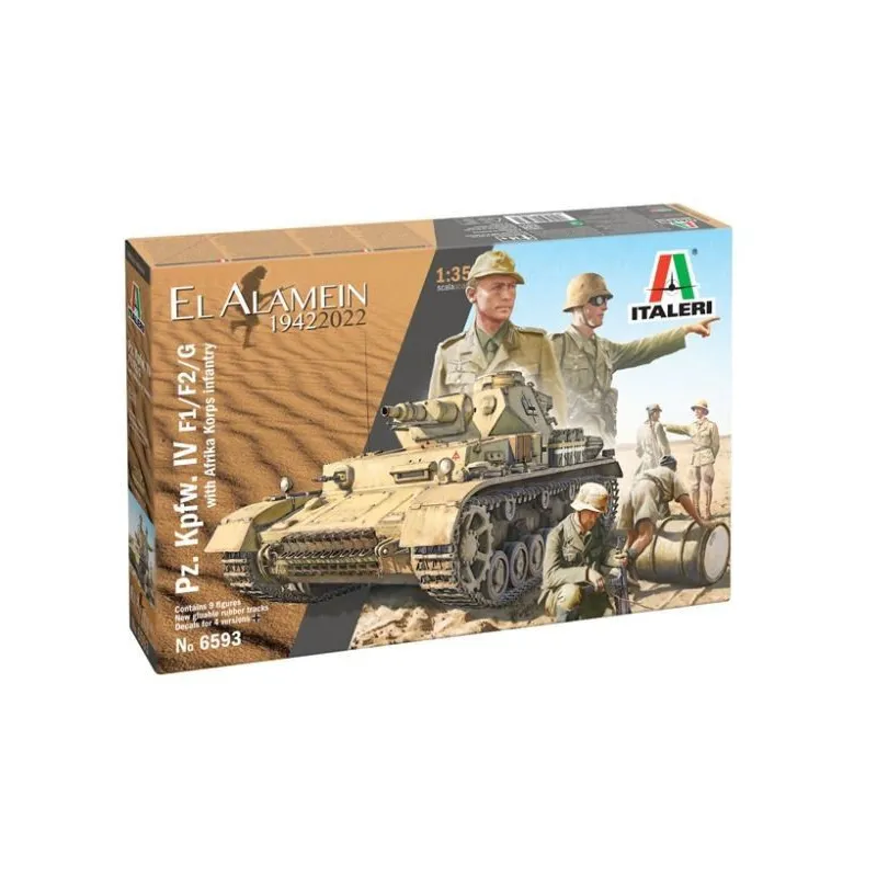 Model do sklejania Pz.Kpfw.IV F1/F2 /G With Afrika Korps Infantry