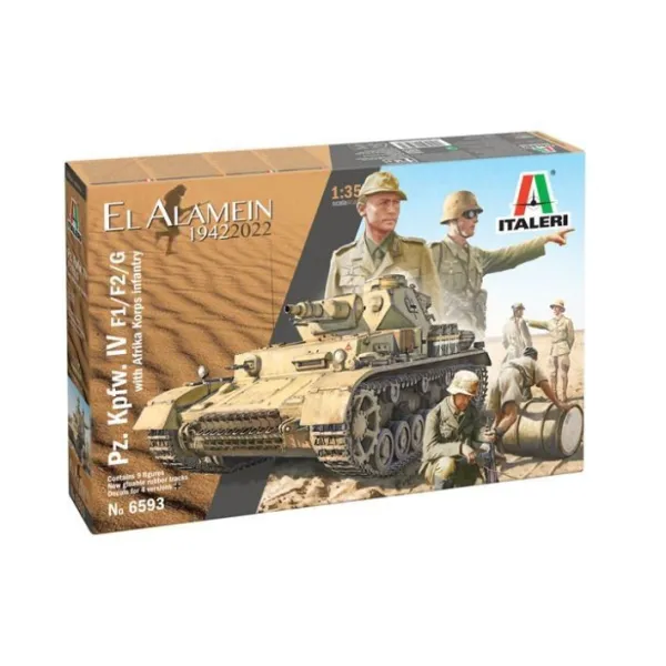 Model do sklejania Pz.Kpfw.IV F1/F2 /G With Afrika Korps Infantry