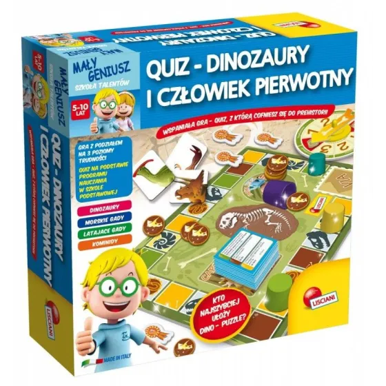 Mały Geniusz, Quiz - Dinozaury i czlowiek pierwotny