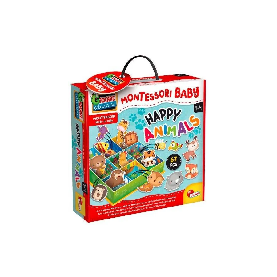 Gra Montessori Baby pudełko - Szczęśliwe zwierzęta