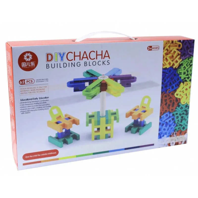 Klocki Drabinki 62 elementy w pudełku