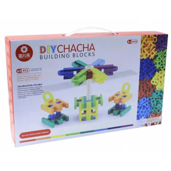 Klocki Drabinki 62 elementy w pudełku