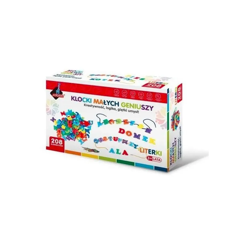 Klocki małych geniuszy - Literki 208 elementów