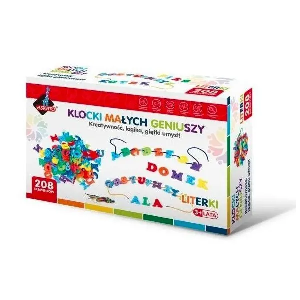 Klocki małych geniuszy - Literki 208 elementów