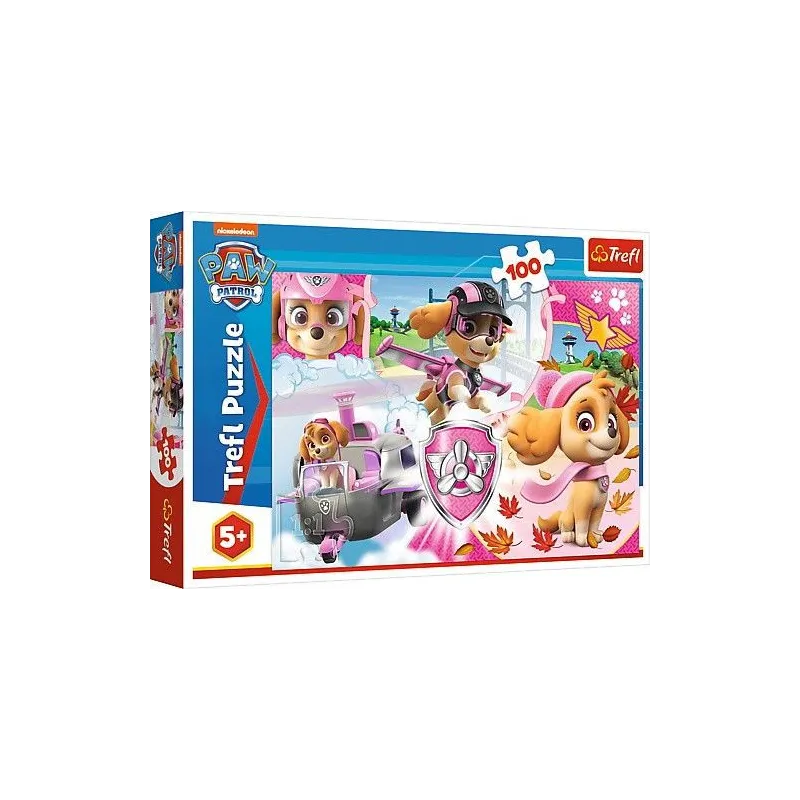 Puzzle 100 elementów - Psi Patrol, Skye w akcji