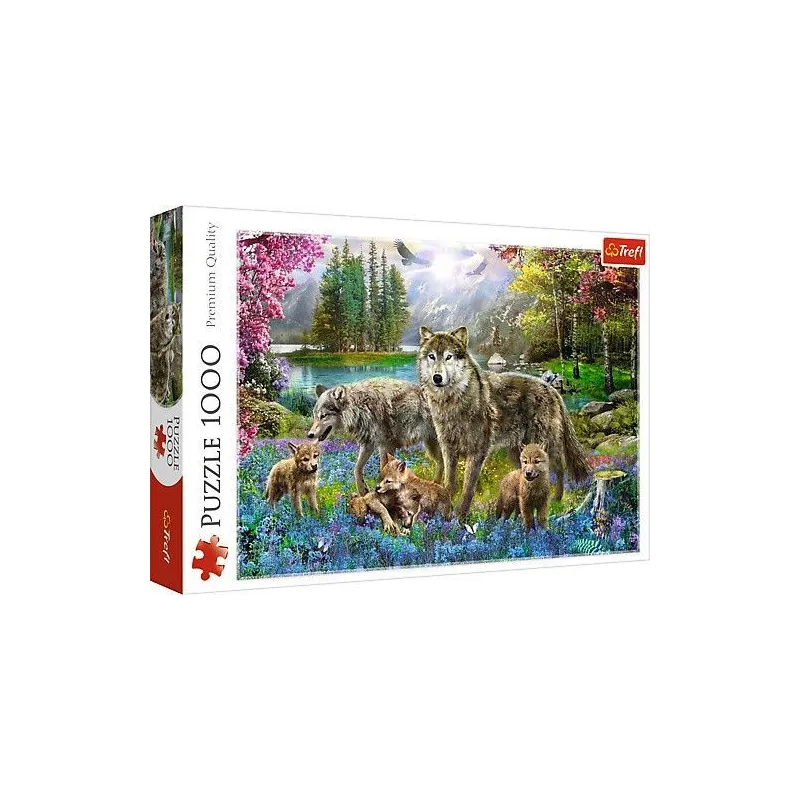 Puzzle 1000 elementów - Wilcza rodzina