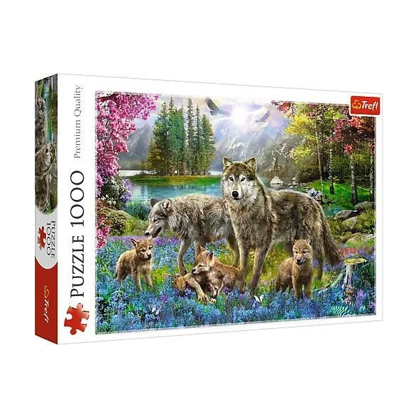 Puzzle 1000 elementów - Wilcza rodzina