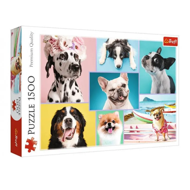 Puzzle 1500 elementów Słodkie Pieski