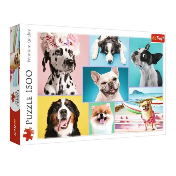 Puzzle 1500 elementów Słodkie Pieski