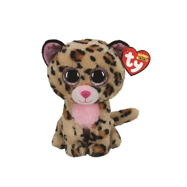 Maskotka Ty Leopard brązowo - różowy Livvie 24 cm