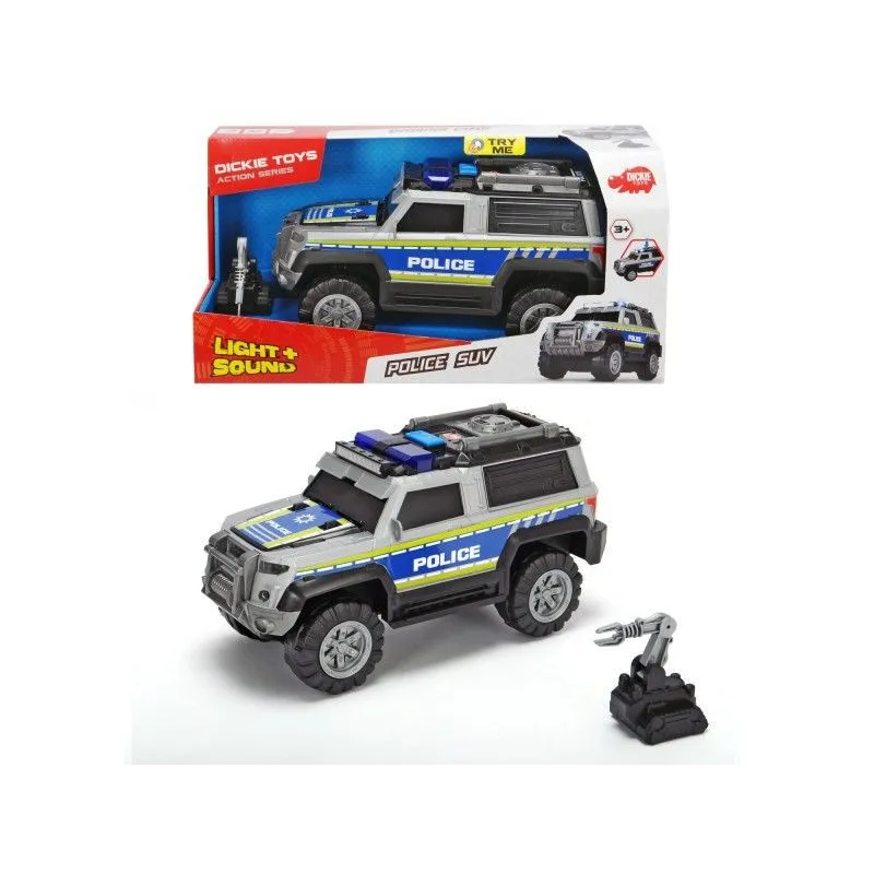 Auto Policja SUV srebrny 30 cm
