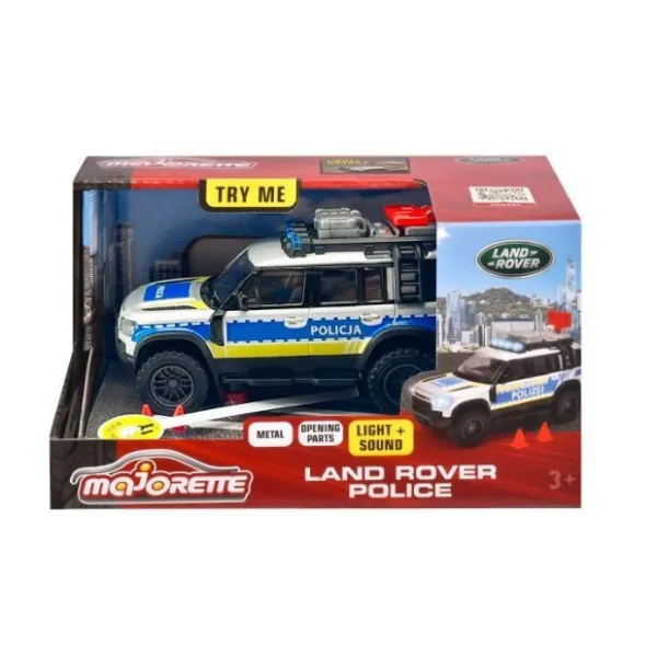Pojazd Majorette Grand Land Rover policja 12,5 cm