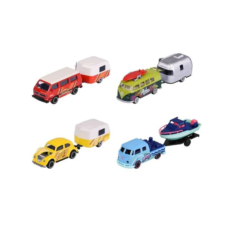Pojazd Majorette Volkswagen z przyczepką 4 rodzaje