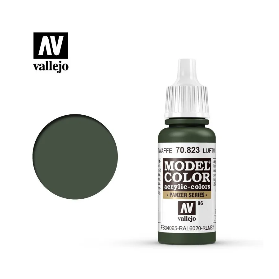 Vallejo 70823 Luftwaffe Camo Green MC086 17ml