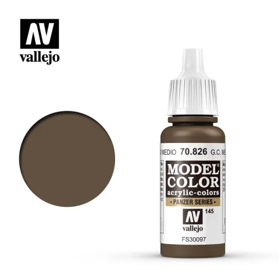 Vallejo 70826 German Camo Medium Brown MC145 17ml