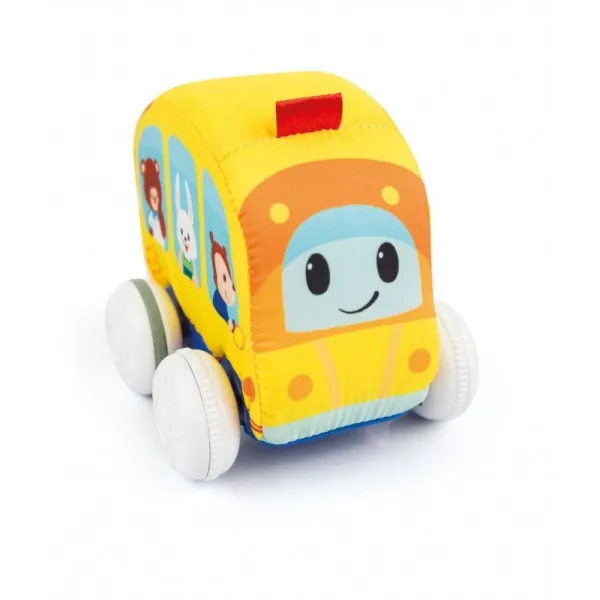 Miękkie auto Push and Go Żółte