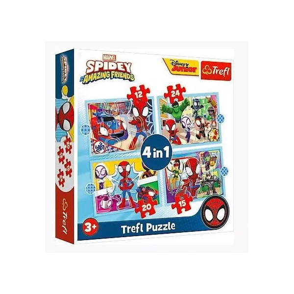 Puzzle 4w1 Ekipa Spidaya Spiderman