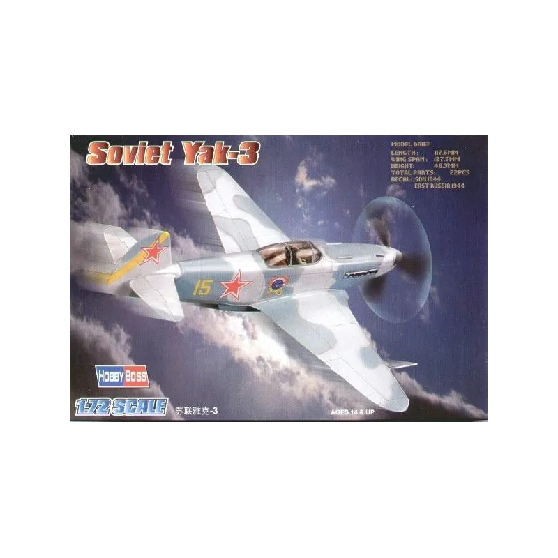 HOBBY BOSS 80255 Soviet Yak-3 skala 1:72
