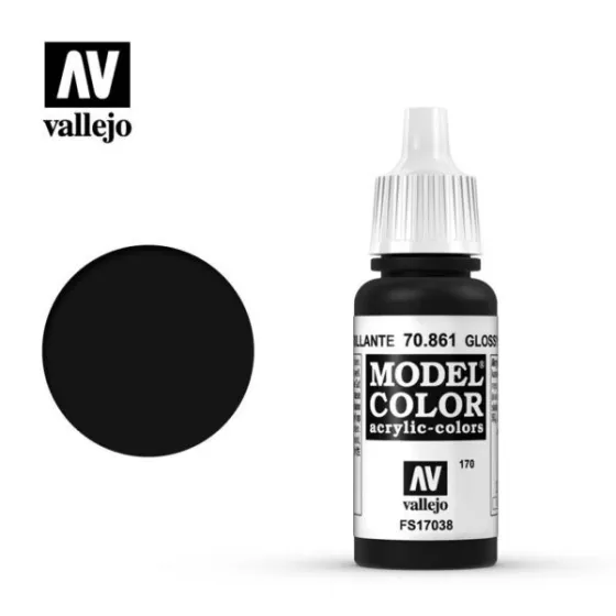 Vallejo 70861 Glossy Black MC170 17ml