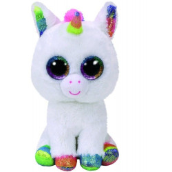 Maskotka TY Beanie Boos - biały jednorożec, Pixy 24 cm