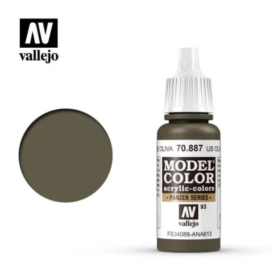 Vallejo 70887 US Olive Drab MC093 17ml