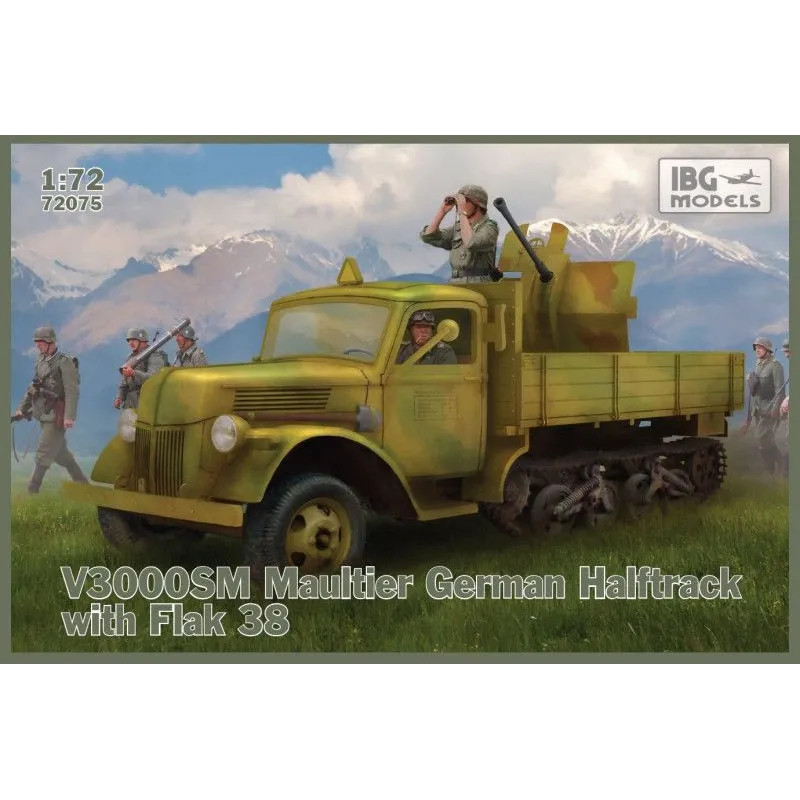 Model plastikowy Ciężarówka niemiecka półgąsienicowa Maultier V3000 SM