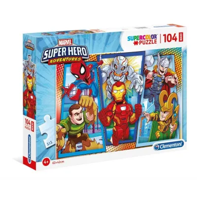 Puzzle 104 elementów MAXI SUPER KOLOR Superhero