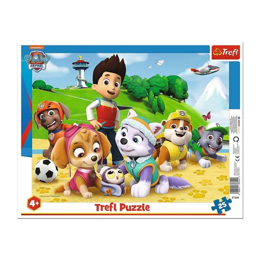 Puzzle Ramkowe 25 elementów Psi Patrol na tropie