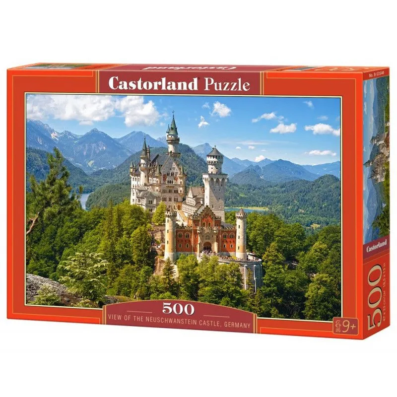 Puzzle 500 elementów Widok na zamek Neuschwanstein Niemcy