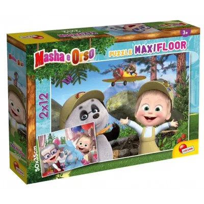 Puzzle Super maxi 2x12 elementów Masza i Niedźwiedź