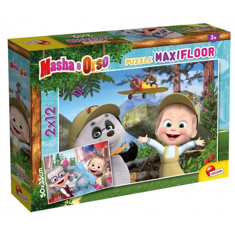 Puzzle Super maxi 2x12 elementów Masza i Niedźwiedź