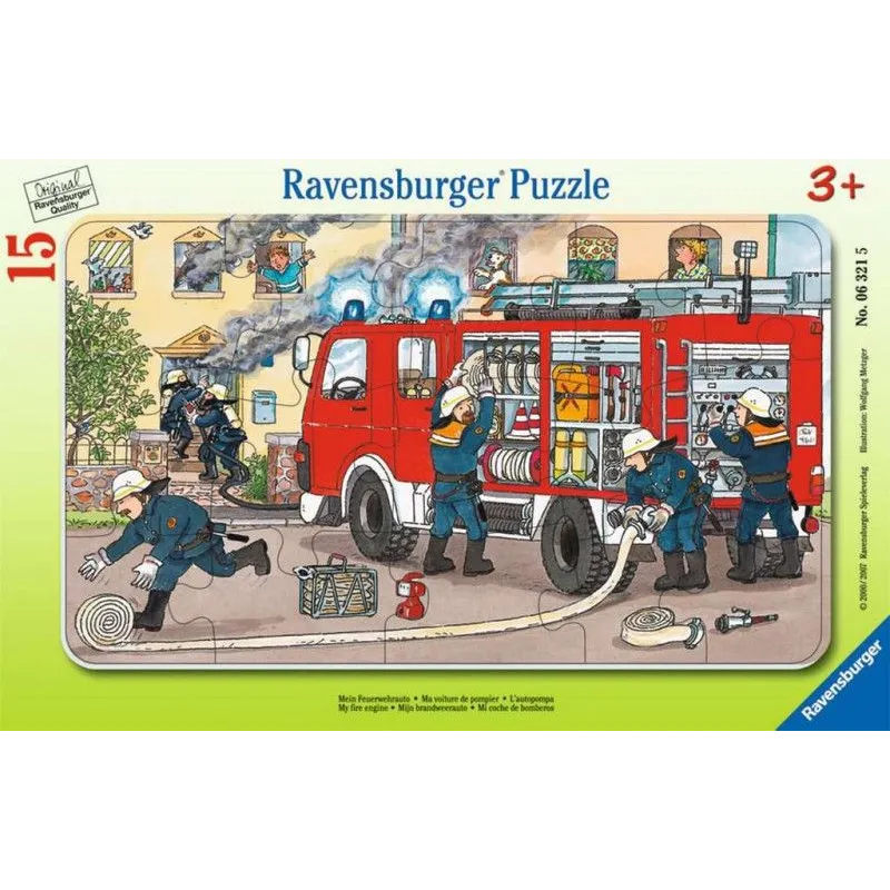 Puzzle 15 elementów Straż Pożarna
