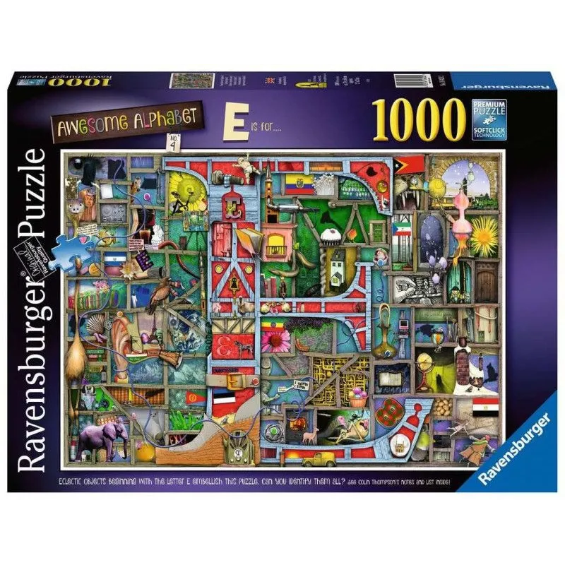 Puzzle 2D 1000 elementów Niesamowity alfabet E