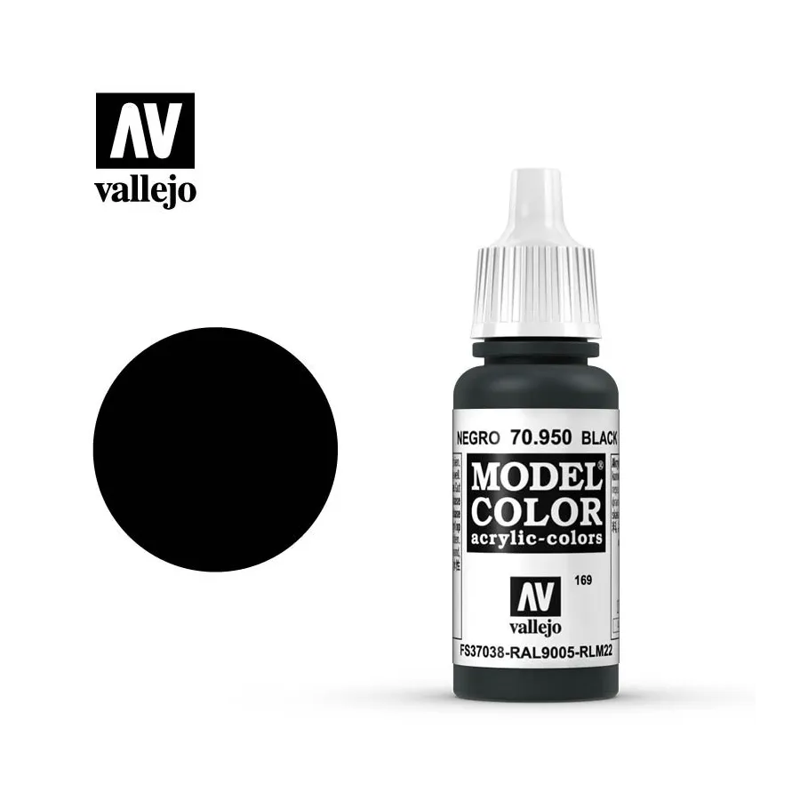 Vallejo 70950 Black MC169 17ml