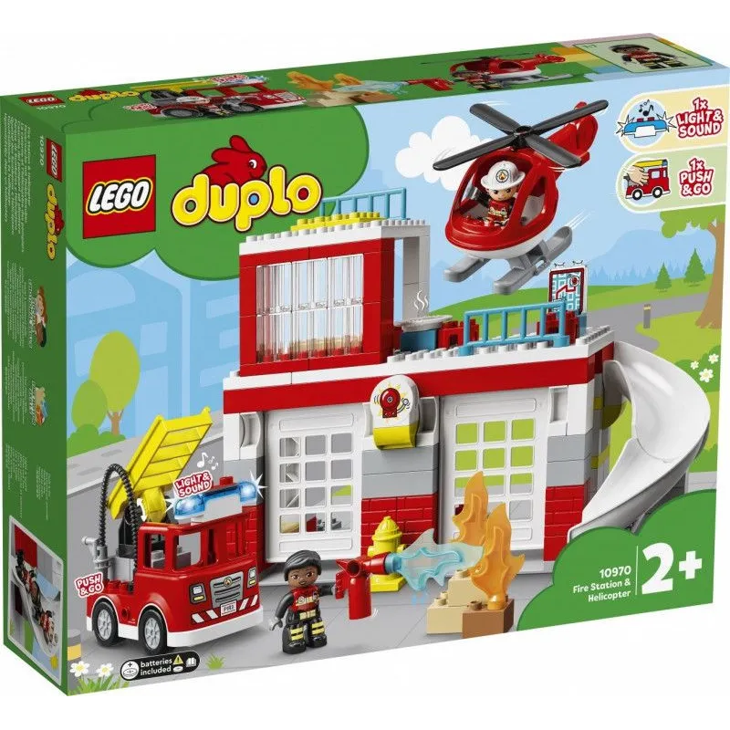 Klocki DUPLO 10970 Remiza strażacka i helikopter